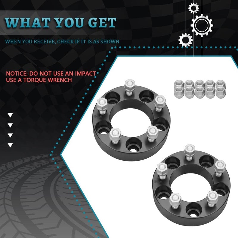 IRONTEK 1.5in Wheel Spacers 5x114.3mm (82.5mm Bore, 12x1.5 Studs) for Lexus and Toyota - 2 PCS - Image 2