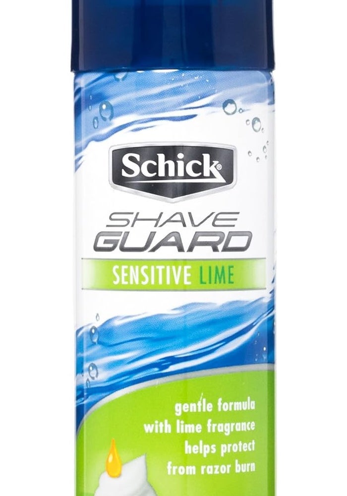 schick رغوة حلاقة شيفك غارد الحساسة برائحة الليمون - تركيبة لطيفة لحلاقة ناعمة وحماية من حروق الشفرة - 220 مل - Image 1