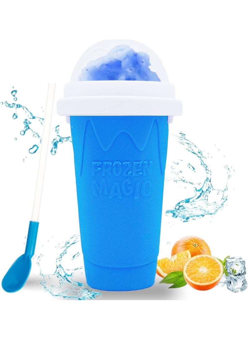 HOOKOR DIY Slushy Maker Cup,Magic Quick Frozen Smoothies Cup, Cooling Cup, Double Layer Squeeze Slushy Maker Cup, Homemade Milk Shake Ice Cream Maker - Image 1