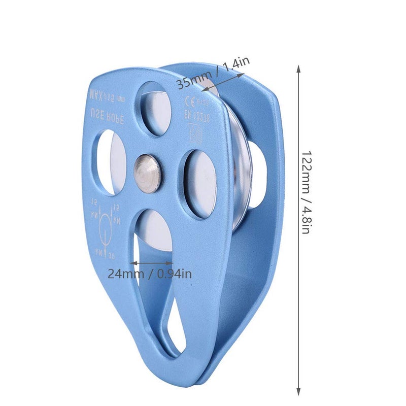 High Strength Aluminum Alloy Rope Pulley System for Outdoor Rock Climbing Gear - Image 5