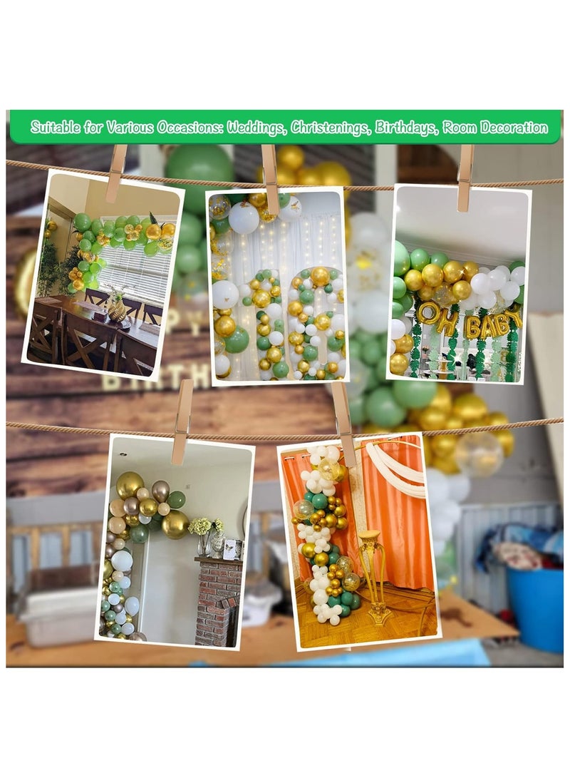 Rokigo 117PCs Pieces Balloons Garland Green Latex Balloon Garland Avocado Green for Birthday Wedding Graduation Proposal Decoration Party Decoration - Image 5