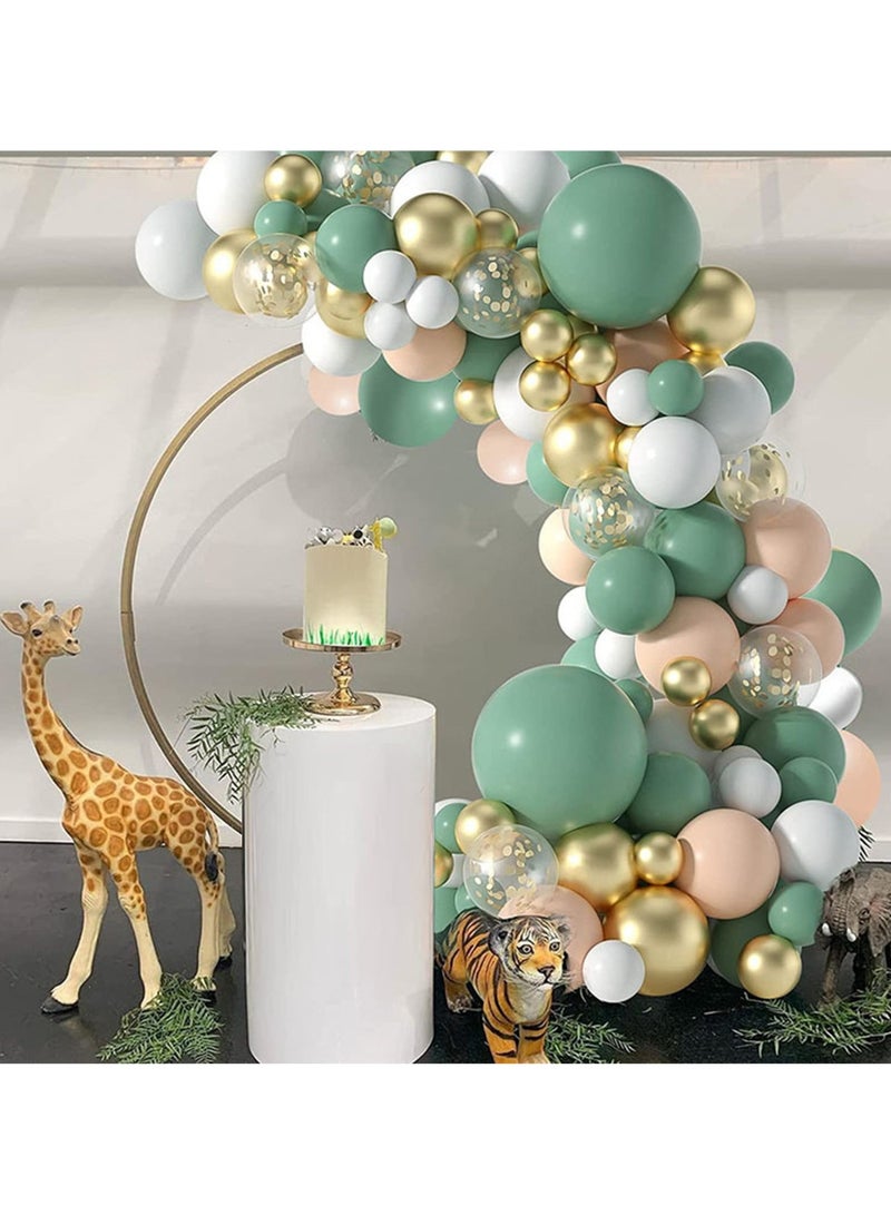 Rokigo 117PCs Pieces Balloons Garland Green Latex Balloon Garland Avocado Green for Birthday Wedding Graduation Proposal Decoration Party Decoration - Image 1