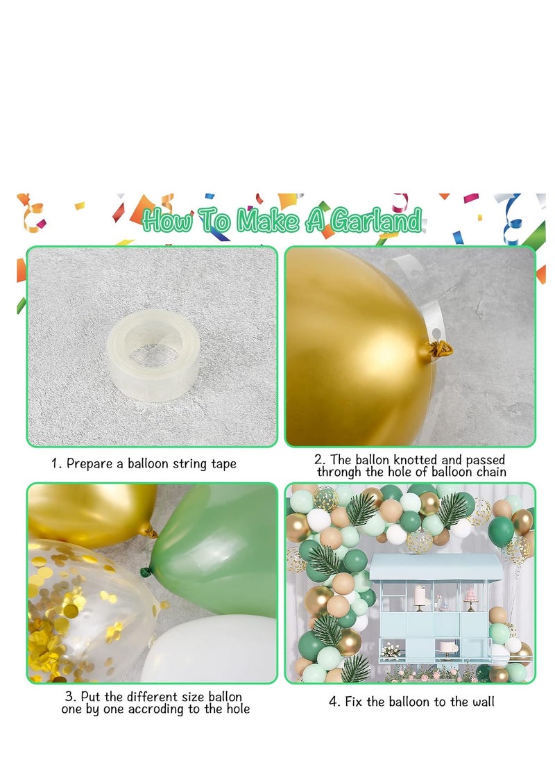 Rokigo 117PCs Pieces Balloons Garland Green Latex Balloon Garland Avocado Green for Birthday Wedding Graduation Proposal Decoration Party Decoration - Image 4