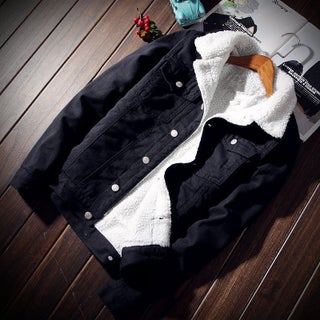 Mens Winter Sherpa Denim Jacket Trendy Loose Fit B19 Black - pzsku/Z0237133A956BFA80DB62Z/45/1746231928/018d9ebb-16e6-4396-b773-1fc3ba9114e0