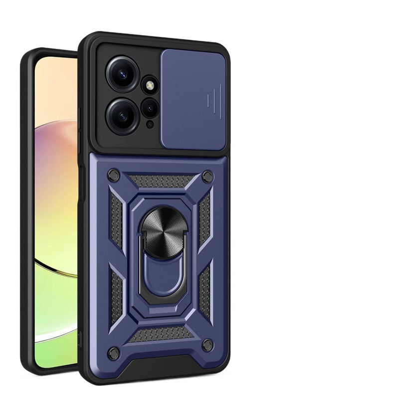 BB غطاء واقي بTPU، أزرق، حماية من السقوط, حامل قابل للطي، مقاوم للصدمات لـ iPhone 14 / 14 Plus / 14 Pro / 14 Pro Max بوظيفة حامل من مادة TPU باللون الأزرق - Image 3