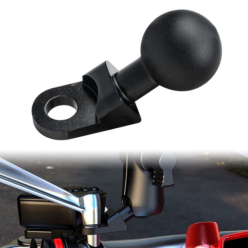 Head Adapter Ball Base Fits for RAM Mounts Ball Mount Base Suitable for Motorcycle Mirror Frame Double Socket Arm Cell Phone Holder with 1 Ball Socket
