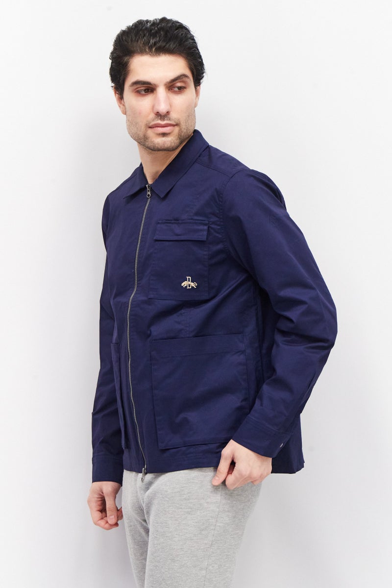 Puma x Select Men Regular Fit Long Sleeves Training Jacket, Navy Blue - Image 4