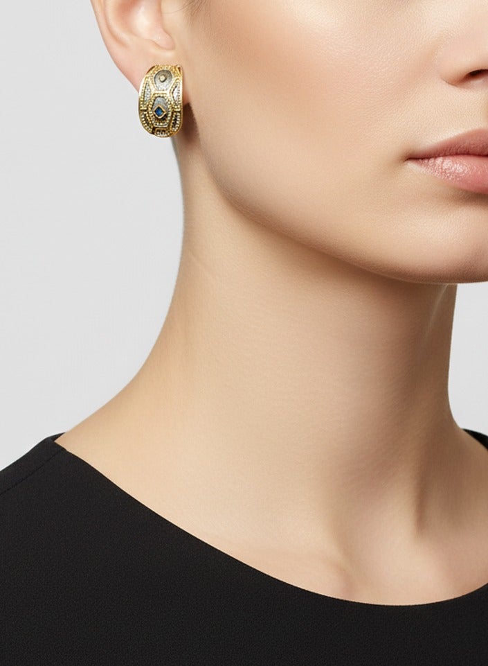 BTC ELLA - Silver Earrings Gold Plated (SIL0505) - Image 1