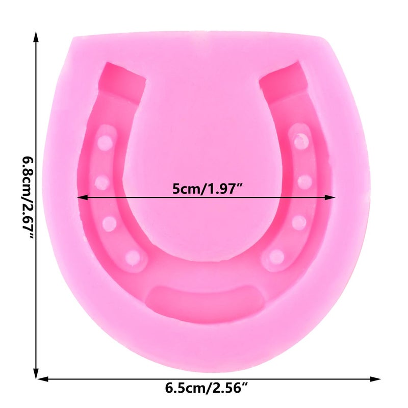 YIHUOMOLDS Horseshoe Hoof Fondant Silicone Molds For Cake Decorating Cupcake Topper Chocolate Candy Gum Paste Polymer Clay - Image 2