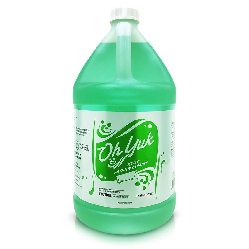 Oh Yuk Oh Yuk Jetted Tub Cleaner for Jet Tubs, Bathtubs, Whirlpools, The Most Effective Jetted Tub Cleaner, Septic Safe, 32 Cleanings per Bottle - 1 Gallon  - Image 1