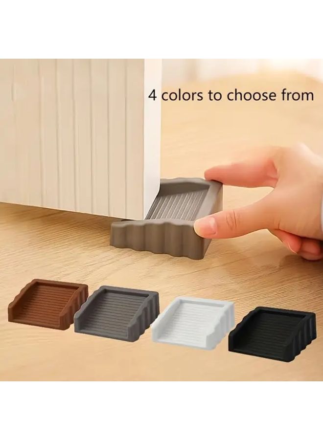 1pc Heavy Duty Windproof Door Stopper White Non Slip Safety Blocker Anti Collision Wedge Matte Finish Durable Plastic for Home Office Commercial Industrial Door Accessories - Image 1