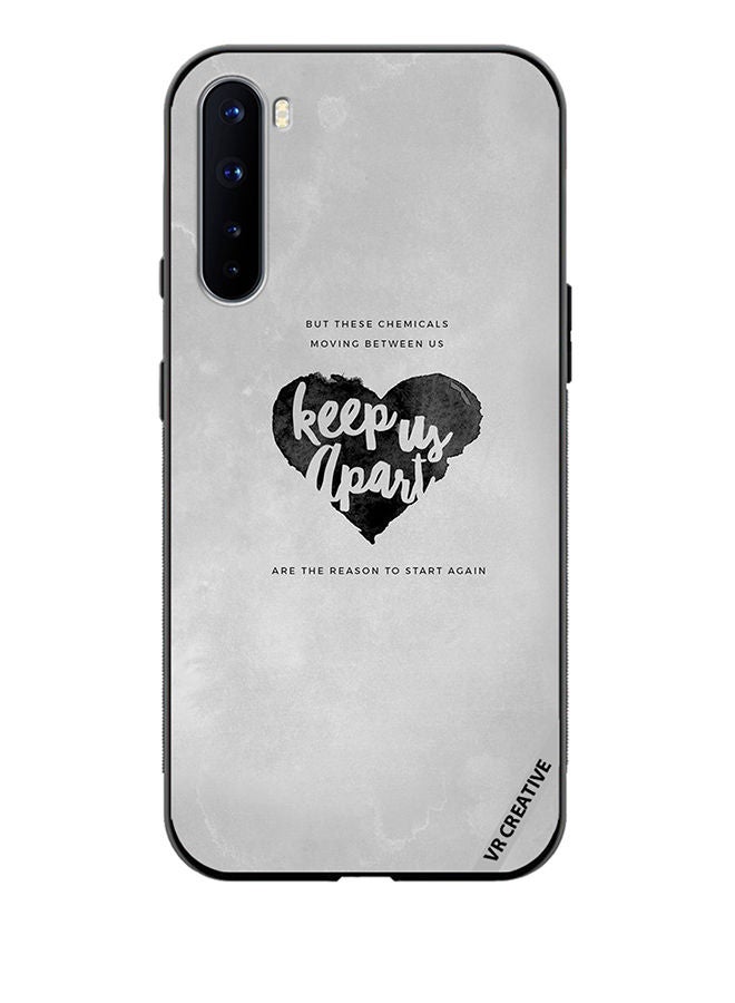 VR CREATIVE Protective Case Cover For OnePlus Nord Keep Us Apart Design Multicolour - Image 1