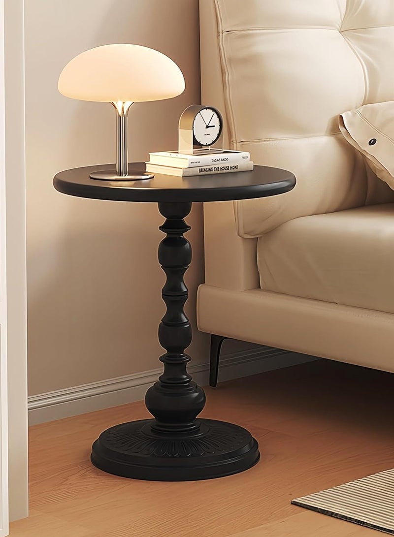 Generic Black Nordic Sofa Side Cabinet – Modern Minimalist Corner Coffee Table for Living Room, Metal Iron Outdoor Round Table, Weather-Resistant & Anti-Rust End Table for Patio, Garden, Balcony, Office, & Home Décor  - Image 5