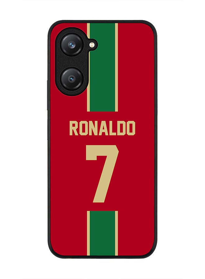 Stylizedd Rugged Black edge case for Vivo Y28s 5G / Vivo Y18 4G /Vivo Y03 4G, Slim fit Case Flexible Cover - Football Team - Portugal, Player Name - Ronaldo - Image 1