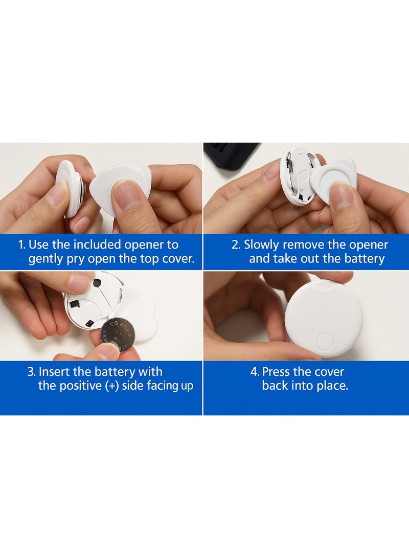Smart Finder Bluetooth Tacker Smart AirTag Anti Lose Reminder key Finder Works with IOS Find My App (Black-1pcs)