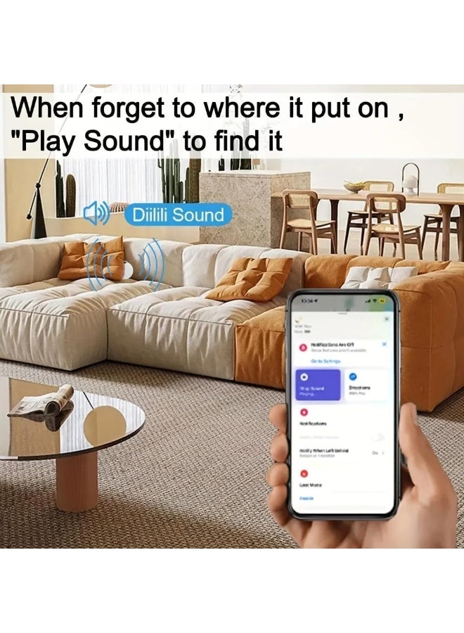 Smart Finder Bluetooth Tacker Smart AirTag Anti Lose Reminder key Finder Works with IOS Find My App (Black-1pcs)