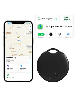 Smart Finder Bluetooth Tacker Smart AirTag Anti Lose Reminder key Finder Works with IOS Find My App (Black-1pcs) - pzsku/Z023793A007BA49A8A9F7Z/45/1751511162/866deac8-7fef-465f-95a7-c3885a392ab6