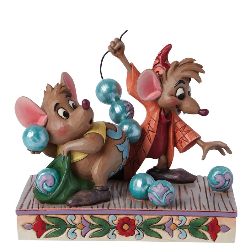 Enesco Disney Traditions Collection by Jim Shore Cinderella Jaq and Gus with Beads Figurine Stone Resin Hand Painted Crafted Collectible Disney Princess Figurines Home Decor Statue 55 Inch - Image 2