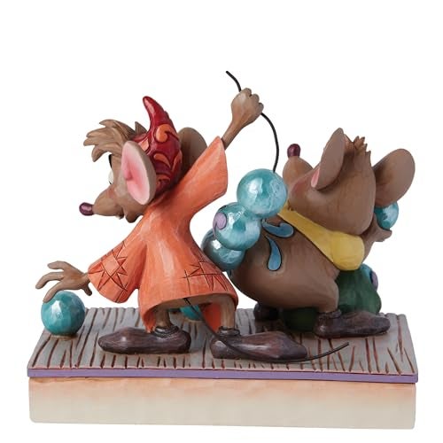 Enesco Disney Traditions Collection by Jim Shore Cinderella Jaq and Gus with Beads Figurine Stone Resin Hand Painted Crafted Collectible Disney Princess Figurines Home Decor Statue 55 Inch - Image 3