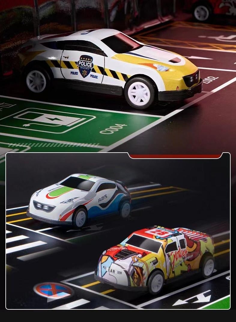 HalaKids 60pcs Alloy Racing Cars, Multi-Colour Friction Powered Cars Toys for Toddlers, Toy Cars Collection Set with Storage Display Case - Image 4