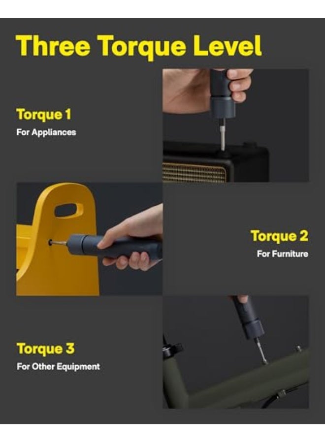 Electric Screwdriver Set, 3.6V Rechargeable Screwdriver Set with 25 S2-Steel Bits, Cordless Power Screwdriver Set with LED Light, All-in-One Design, 1500mAh 800 Times, USB-C Charging - Image 3