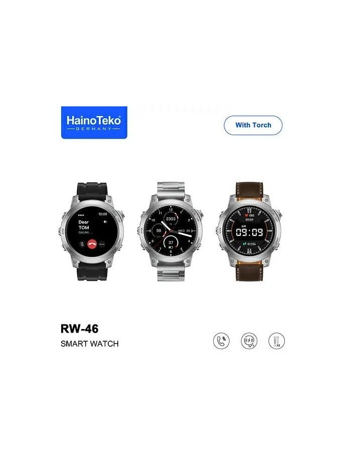 Haino Teko rw 46 Smart Watch for Men IPS AMOLED Screen Color Silver Waterproof Notification Management - Image 1