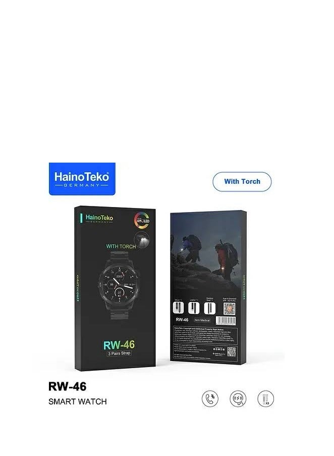 Haino Teko rw 46 Smart Watch for Men IPS AMOLED Screen Color Silver Waterproof Notification Management - Image 2
