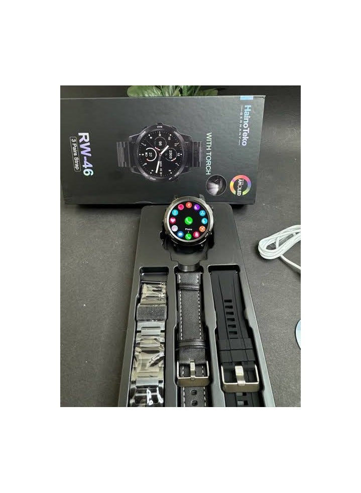 Haino Teko rw 46 Smart Watch for Men IPS AMOLED Screen Color Silver Waterproof Notification Management - Image 3