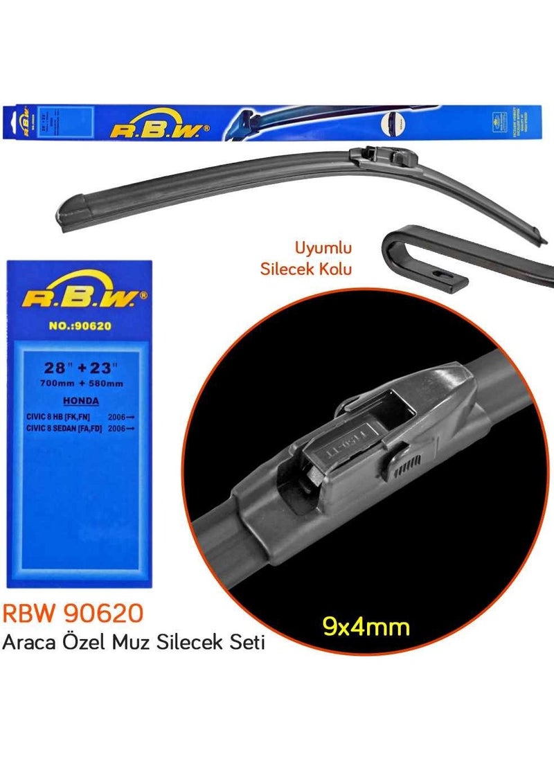 RBW - 90620 Honda Civic 8 Sedan (Fa, Fd) 2006-2007 Front Wiper Set - Image 1