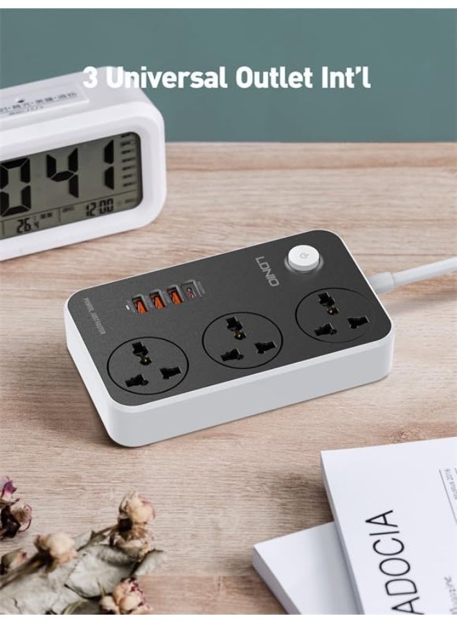LDNIOi LDNIO "Safe Home" Smart Power Strip – Ultimate Power & Safety with 3 Sockets, 20W USB-C PD, and QC3.0 Fast Charging. - Image 5