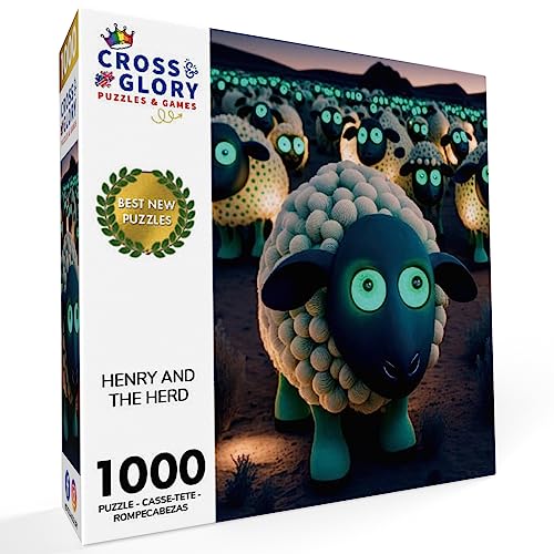 Cross & Glory Cross Glory Henry and The Herd 1000 Piece Jigsaw Puzzle for Adults Kids 12 Perfect for Animal and Puzzle Lovers Vibrant Quality Pieces Challenging and Relaxing Great Gift Idea - Image 5