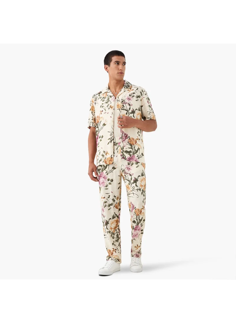 Iconic Iconic All-Over Floral Print Camp Collar Shirt