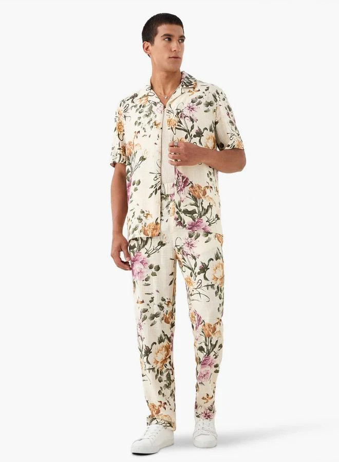 Iconic Iconic All-Over Floral Print Camp Collar Shirt