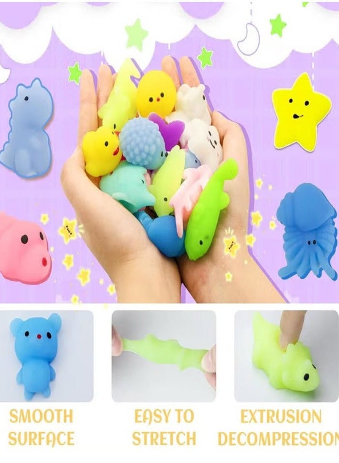 18 Pcs Tiny Mochi Squishy Toys for Kids Age Over 3 Years Old,Kawaii Squishy Animals, Party Favors for Kids, Stress Relief Toy for Boys Girls Birthday Present, - Image 3