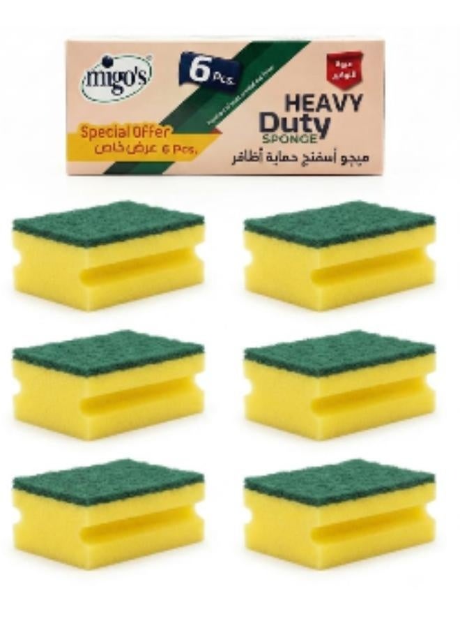 Migos Multi-purpose nail-protecting cleaning sponges (6 pieces) - Image 1