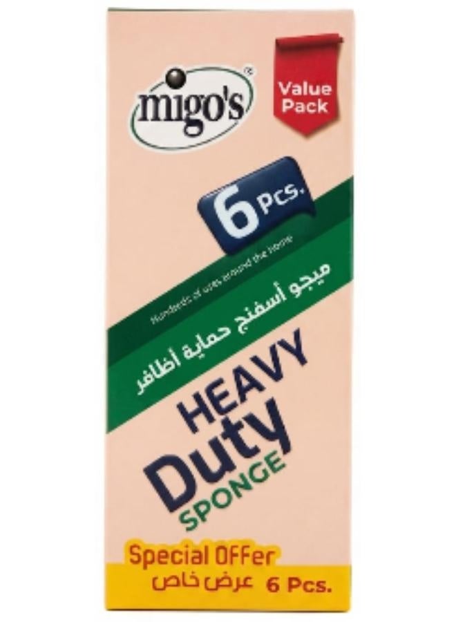 Migos Multi-purpose nail-protecting cleaning sponges (6 pieces) - Image 3