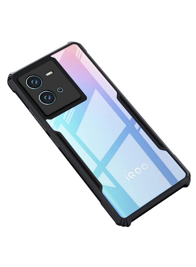 Cedo غطاء خلفي CEDO iQOO Neo 6 (5G) | حماية الكاميرا واقي للصدمات بحافة مطاطية | حماية 360 درجة من الأكريليك الشفاف TPU+PC | غطاء خلفي شفاف على شكل نسر (أسود) - Image 1