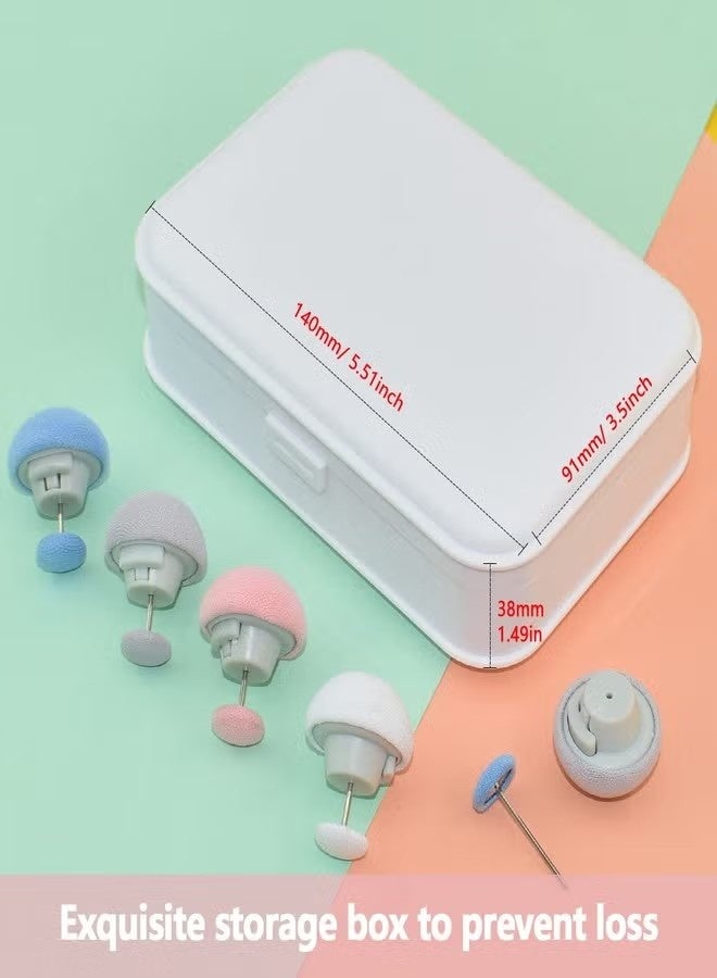 16 قطعة من مشابك تثبيت اللحاف ومشابك اللحاف ودبابيس حامل الفراش ومشابك تثبيت دائرية على شكل فطر للأغطية الرقيقة السميكة والبطانيات والملاءات وتنورة السرير والوسائد والستائر (أزرق + وردي + أبيض + رمادي) - Image 3