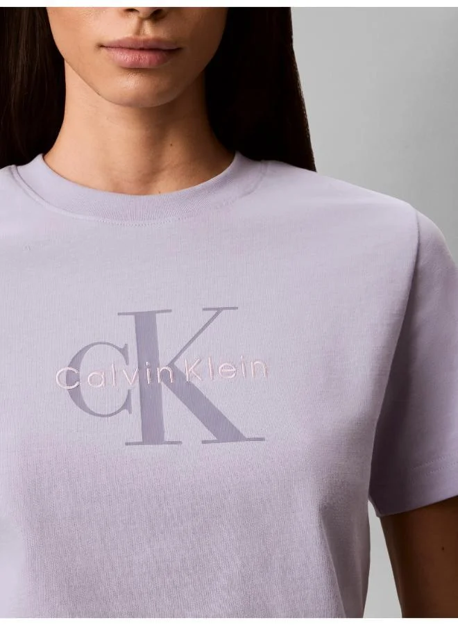Calvin Klein Jeans Cosmic Sky Classic Logo T-Shirt for Women | Best Price UAE
