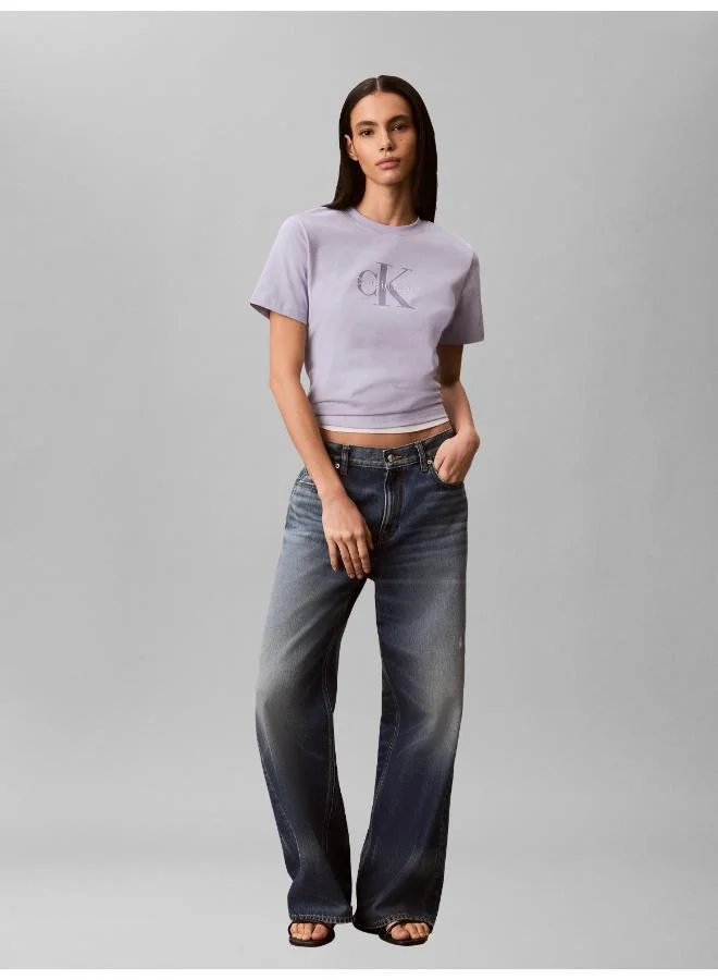 Calvin Klein Jeans Cosmic Sky Classic Logo T-Shirt for Women | Best Price UAE