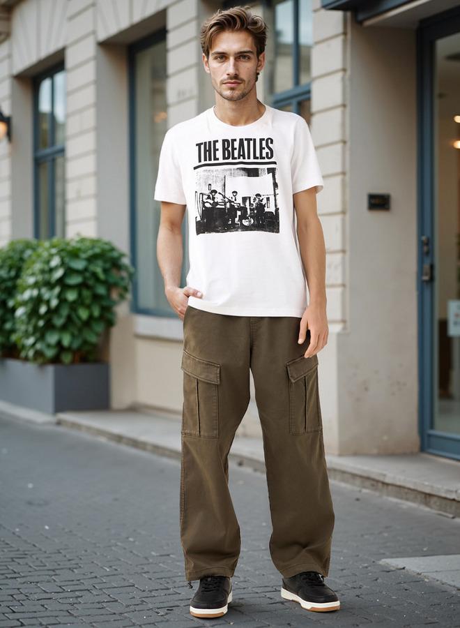 سبلاش فيڤ تيشيرت بطبعة البيتلز بياقة دائرية وأكمام قصيرة - Image 2