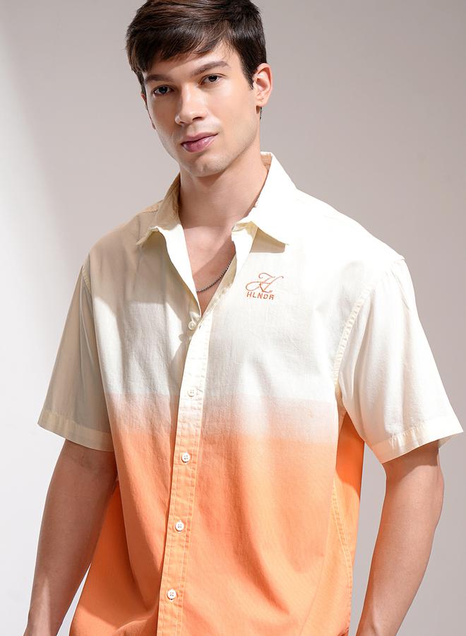 HIGHLANDER Color Block Oversized Collared Shirt - Image 1