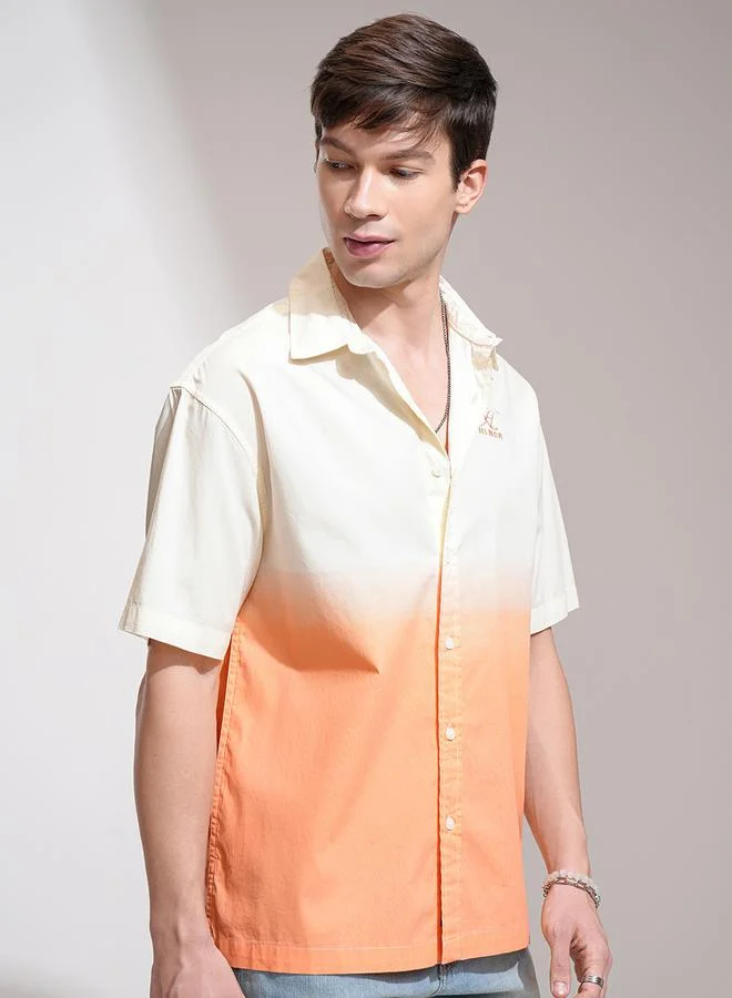 HIGHLANDER HIGHLANDER Color Block Oversized Collared Shirt