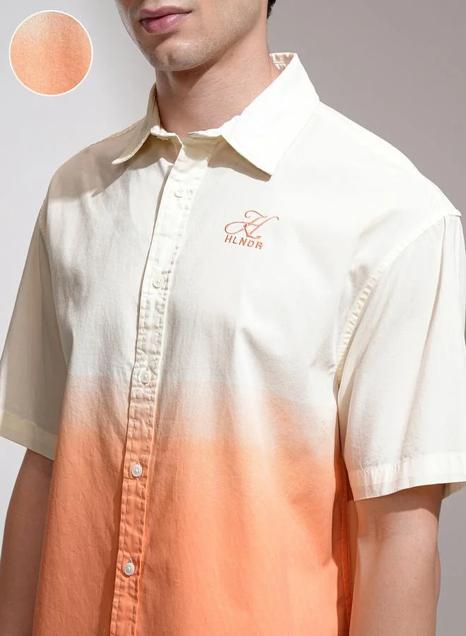 HIGHLANDER HIGHLANDER Color Block Oversized Collared Shirt
