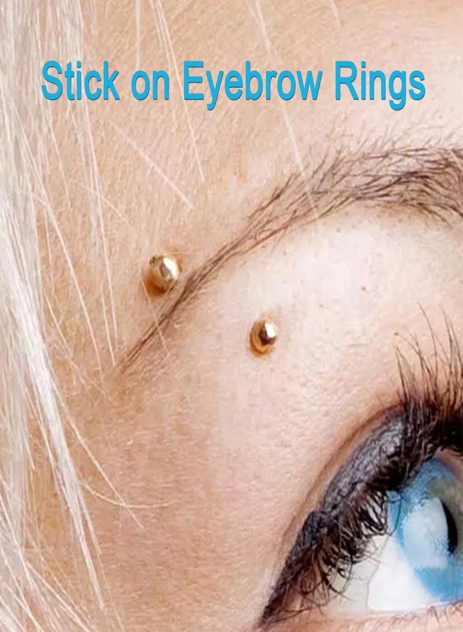 QWALIT Fake Lip Ring Fake Lip Piercing Fake Piercings Fake Nose Ring Hoop Fake Face Piercing Fake Lip Stud Fake Nose Stud Stick on Fake Eyebrow Piercing Fake Eyebrow Ring Fake Piercing Balls Silver, - Image 4