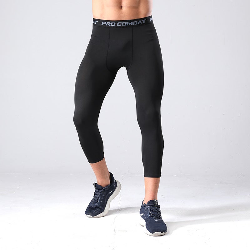 Men'S Basketball Compression Pants, 7/8 Length, Sports Fitness Pants, High Elasticity Compression Pants, Suitable For Soccer, Can Be Worn Outside, Quick-Drying - Image 5