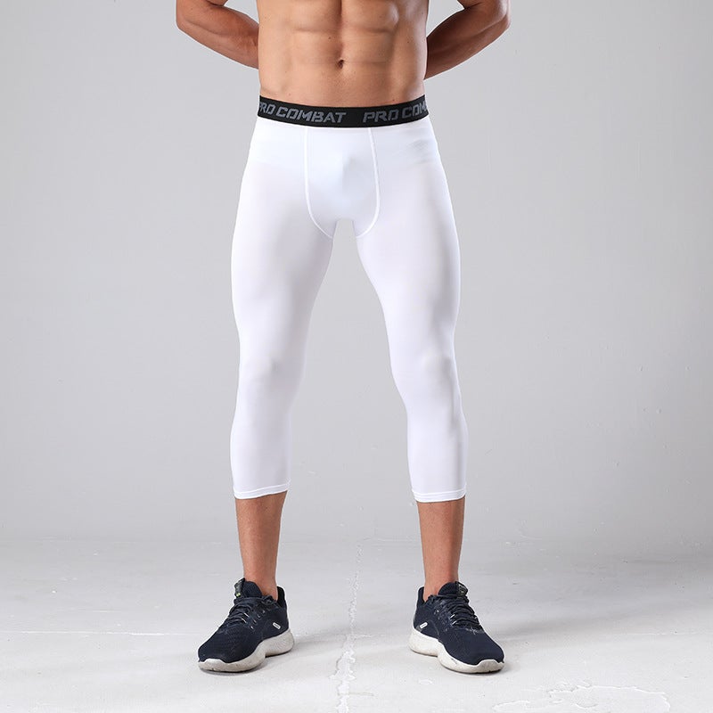 Men'S Basketball Compression Pants, 7/8 Length, Sports Fitness Pants, High Elasticity Compression Pants, Suitable For Soccer, Can Be Worn Outside, Quick-Drying - Image 4