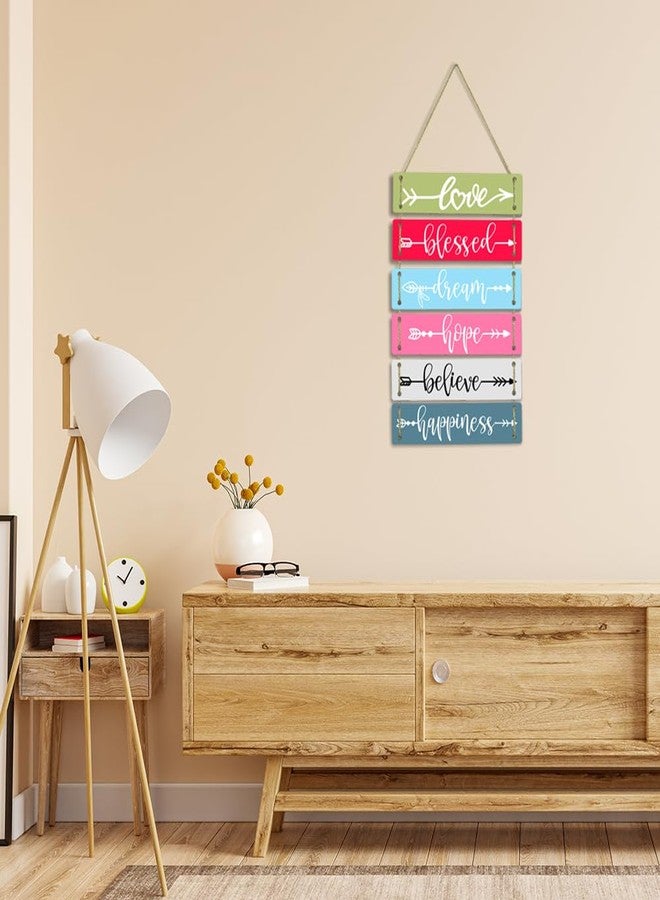Kaameri Bazaar Love Blessed Dream Hope Believe Happiness Wall Art MDF Wooden Wall Hanger for Valentine Day Gift | Home Decor | Office Modern Art | Wall Hanging For Home Decoration - Image 5