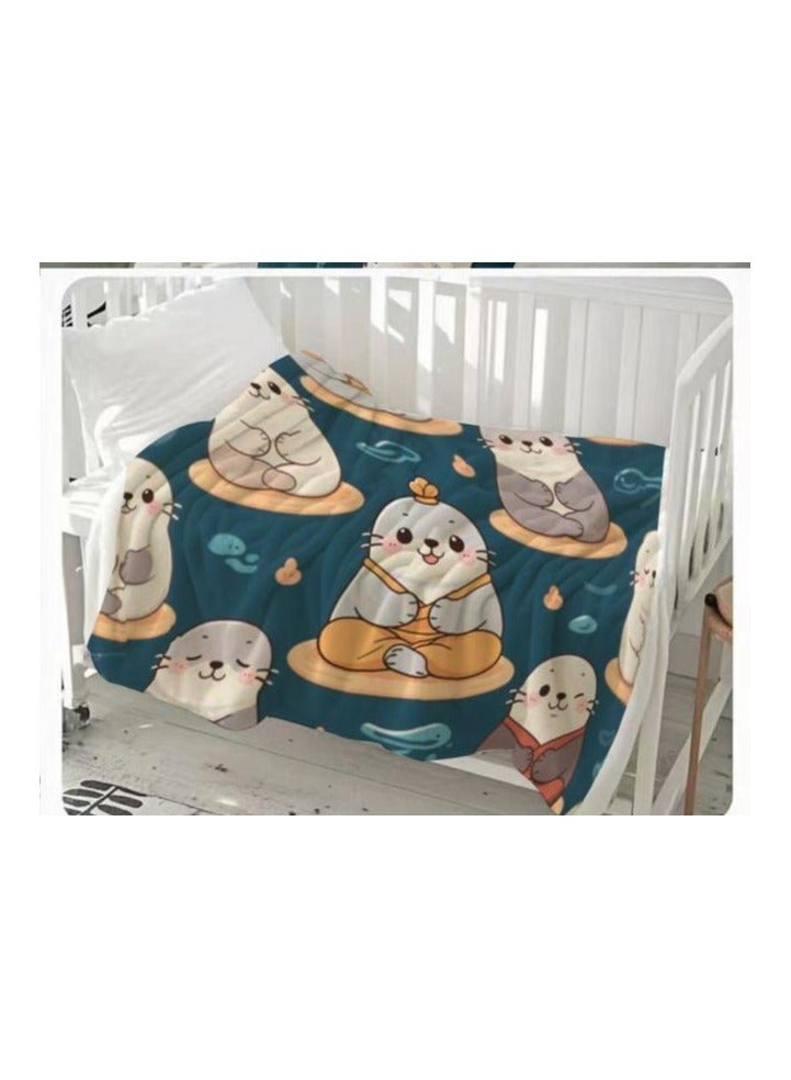 عام بطانية رقيقة من الفانيلا (دافئة ومريحة، ومناسبة للنوم واستخدام الألعاب وإزالة الغبار ومقاومة للرمل) 150 سم * 200 سم - 848 - Image 3