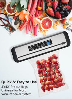 INKBIRD INKBIRD Vacuum Sealer Bags (50 counts) 8"x12" Commercial Grade Food Saver Bags BPA-Free Microwave Freezer Safe Great for Vac Storage Meal Prep and Sous Vide Cooking  - Image 5